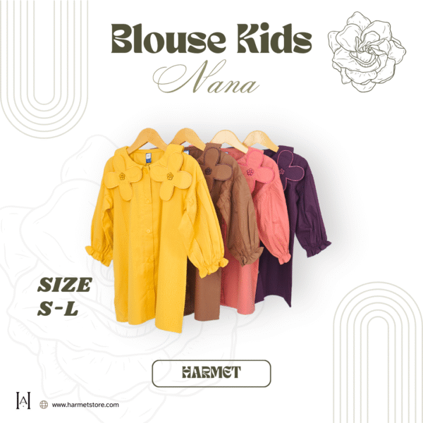 Blouse Kids Nana Lucu Cantik Dengan Variasi Bordiran Bunga Unik - Gambar 2