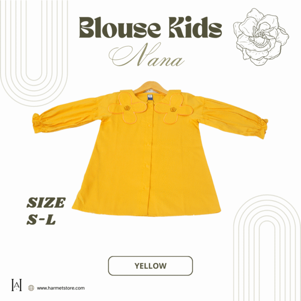 Blouse Kids Nana Lucu Cantik Dengan Variasi Bordiran Bunga Unik - Gambar 3