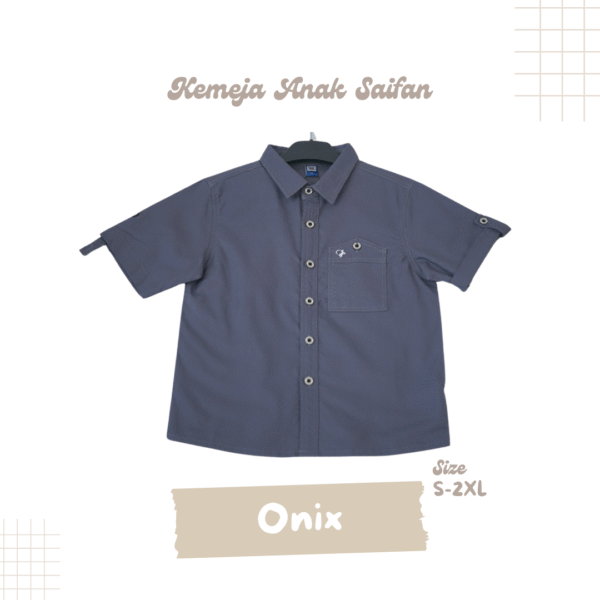 Kemeja Anak Saifan Fashion Bahan Katun Berkualitas - Gambar 7