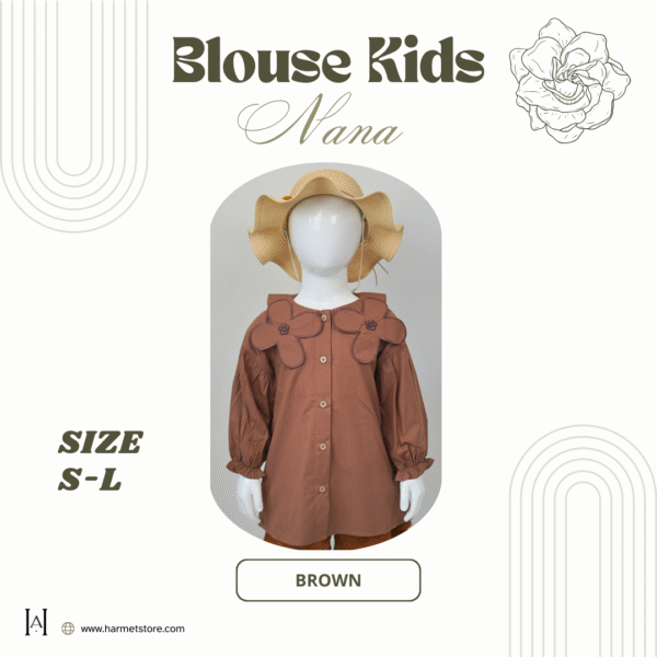Blouse Kids Nana Lucu Cantik Dengan Variasi Bordiran Bunga Unik
