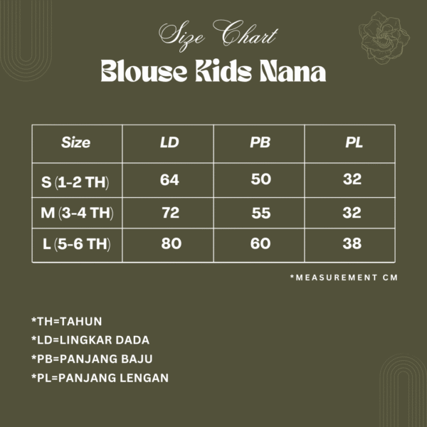 Blouse Kids Nana Lucu Cantik Dengan Variasi Bordiran Bunga Unik - Gambar 8