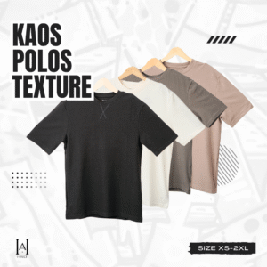 Kaos Tee Polos Texture O-Neck Export Non Kerah