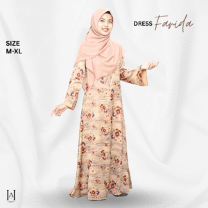 Dress Farida Gamis Model Abaya Basic Silky Premium Lembut