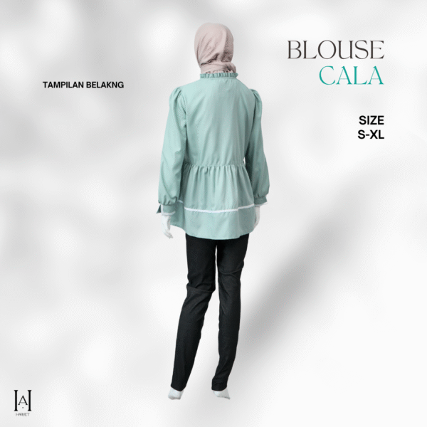 Blouse Ruffle Katun Premium Adem Lembut Cala - Gambar 2
