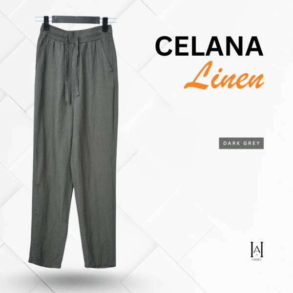 Celana Linen Casual premium Unisex Export Soft Comfy - Gambar 3