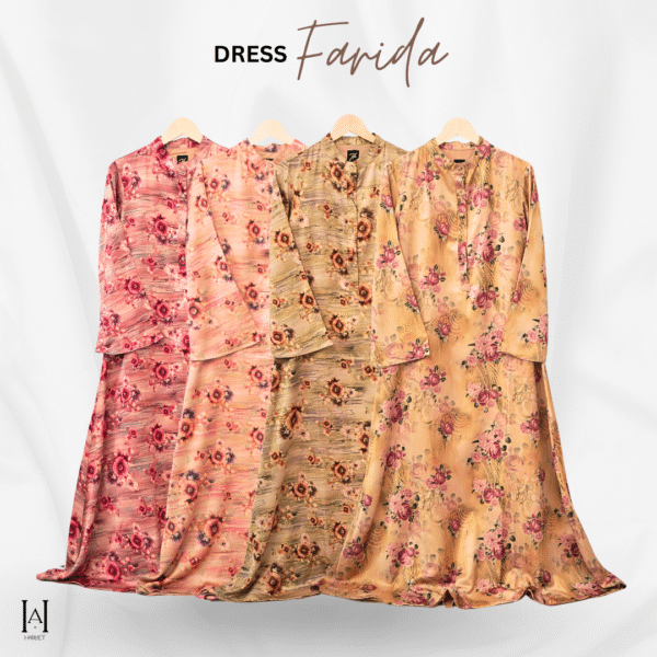 Dress Farida Gamis Model Abaya Basic Silky Premium Lembut - Gambar 2