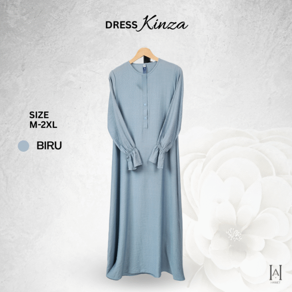 Dress Kinza Simple Elegan dengan Bahan Linen Premium - Gambar 4