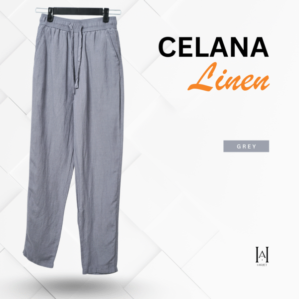 Celana Linen Casual premium Unisex Export Soft Comfy - Gambar 5