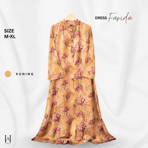 Dress Farida Gamis Model Abaya Basic Silky Premium Lembut - Gambar 7