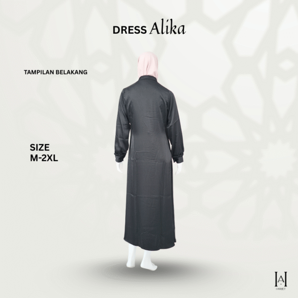 Dress Alika Mewah Cantik Bahan Silky Premium Halus - Gambar 2