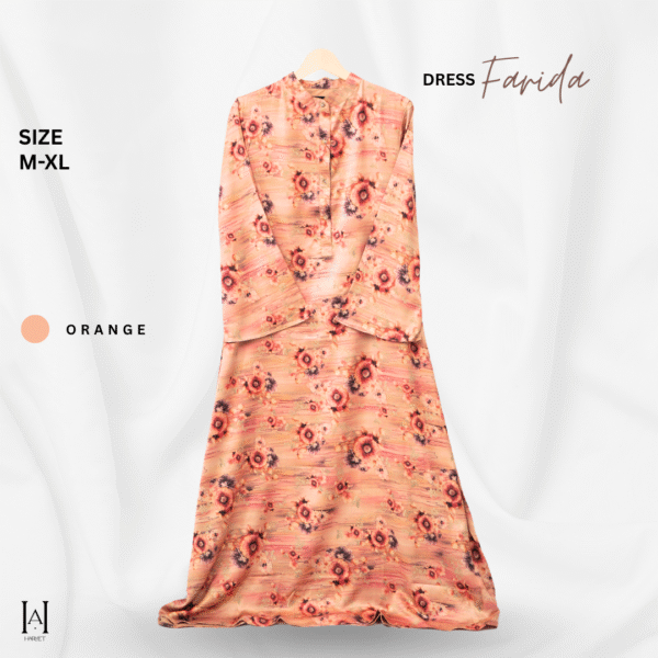 Dress Farida Gamis Model Abaya Basic Silky Premium Lembut - Gambar 6