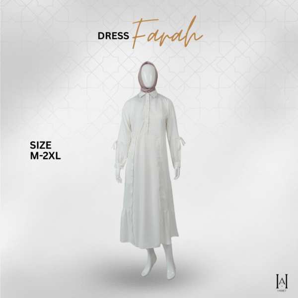 Dress Farah Mewah Cantik Dengan Bahan Moscrepe Premium