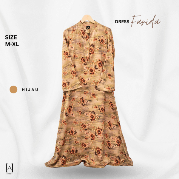 Dress Farida Gamis Model Abaya Basic Silky Premium Lembut - Gambar 5
