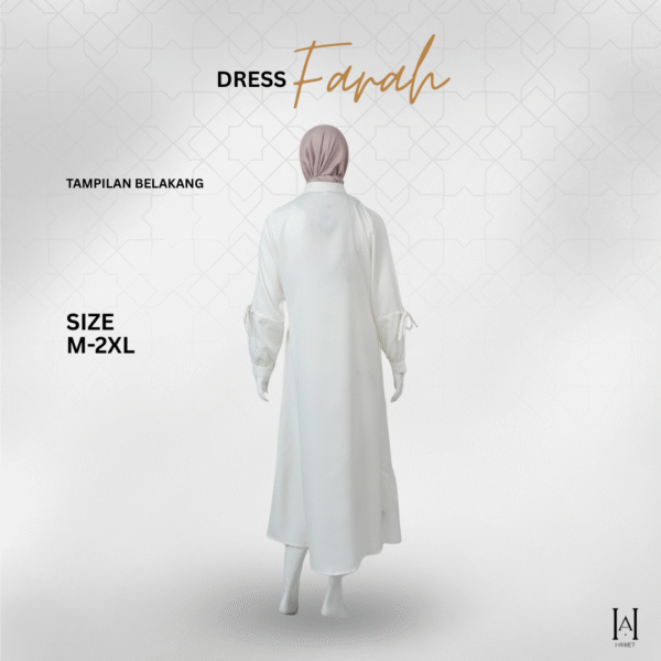 Dress Farah Mewah Cantik Dengan Bahan Moscrepe Premium - Gambar 2