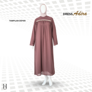 Gamis Dress Pesta Simple Mewah Cerutty Premium Full Furing Mix Renda Adira