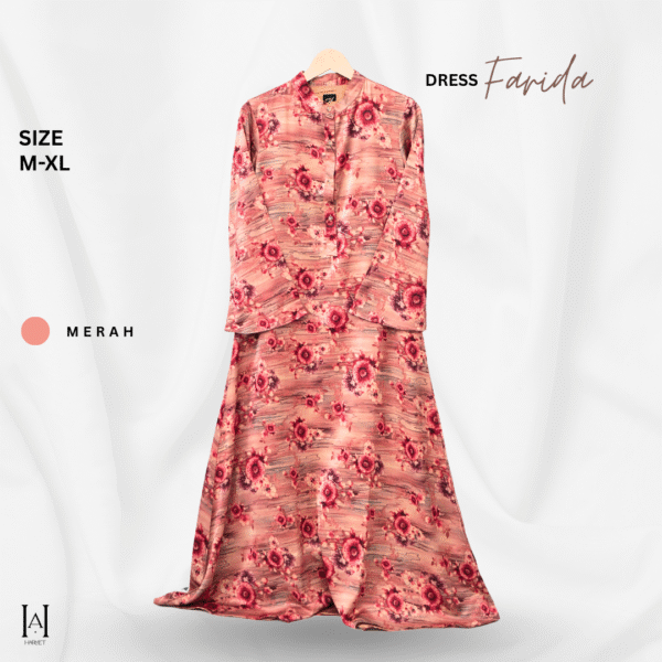 Dress Farida Gamis Model Abaya Basic Silky Premium Lembut - Gambar 4