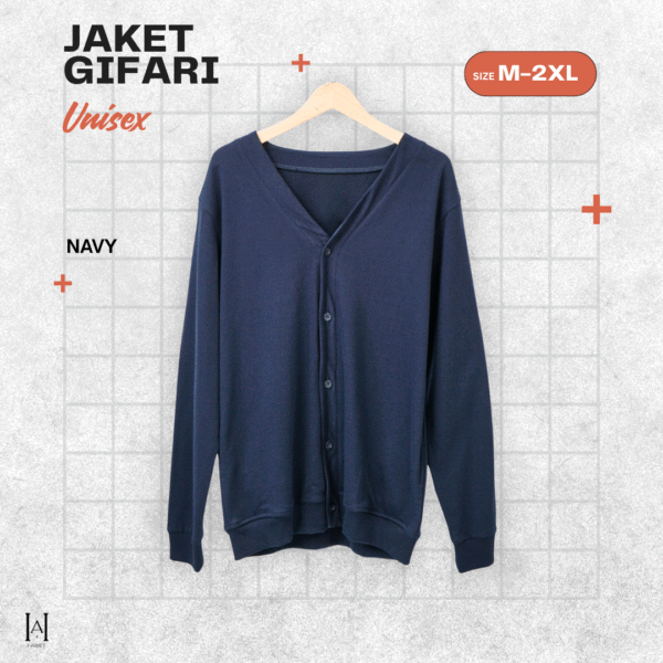 Cardigan Jaket Unisex Gifari Bahan Baby Tery Premium Tebal Lembut - Gambar 8