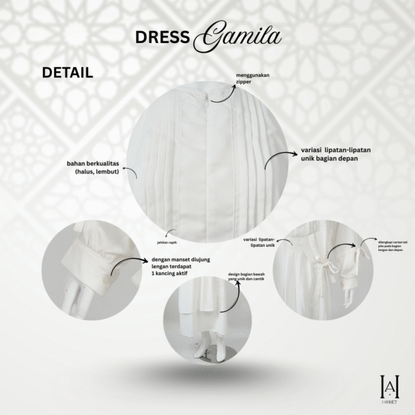 Dress Gamila Mewah Cantik bahan berkualitas - Gambar 6