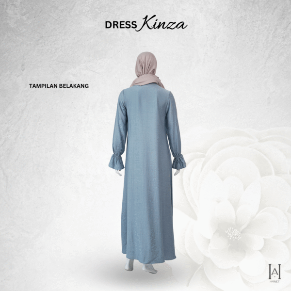 Dress Kinza Simple Elegan dengan Bahan Linen Premium - Gambar 2