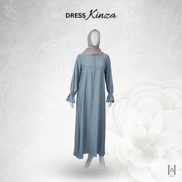 Dress Kinza Simple Elegan dengan Bahan Linen Premium