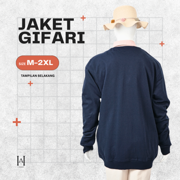 Cardigan Jaket Unisex Gifari Bahan Baby Tery Premium Tebal Lembut - Gambar 3