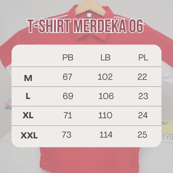 KAOS MERAH PUTIH AGUSTUSAN PREMIUM HARMET MERDEKA 06 LENGAN PENDEK LIMITED EDITION KATUN COMBED 24 TEBAL AWET - Gambar 2