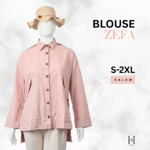 Blouse Katun Texture Zefa Stylish Soft Modest Salem Edition