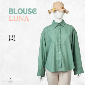 Blouse Kemeja Atasan Wanita Luna Bahan Katun Premium Model Simple Basic