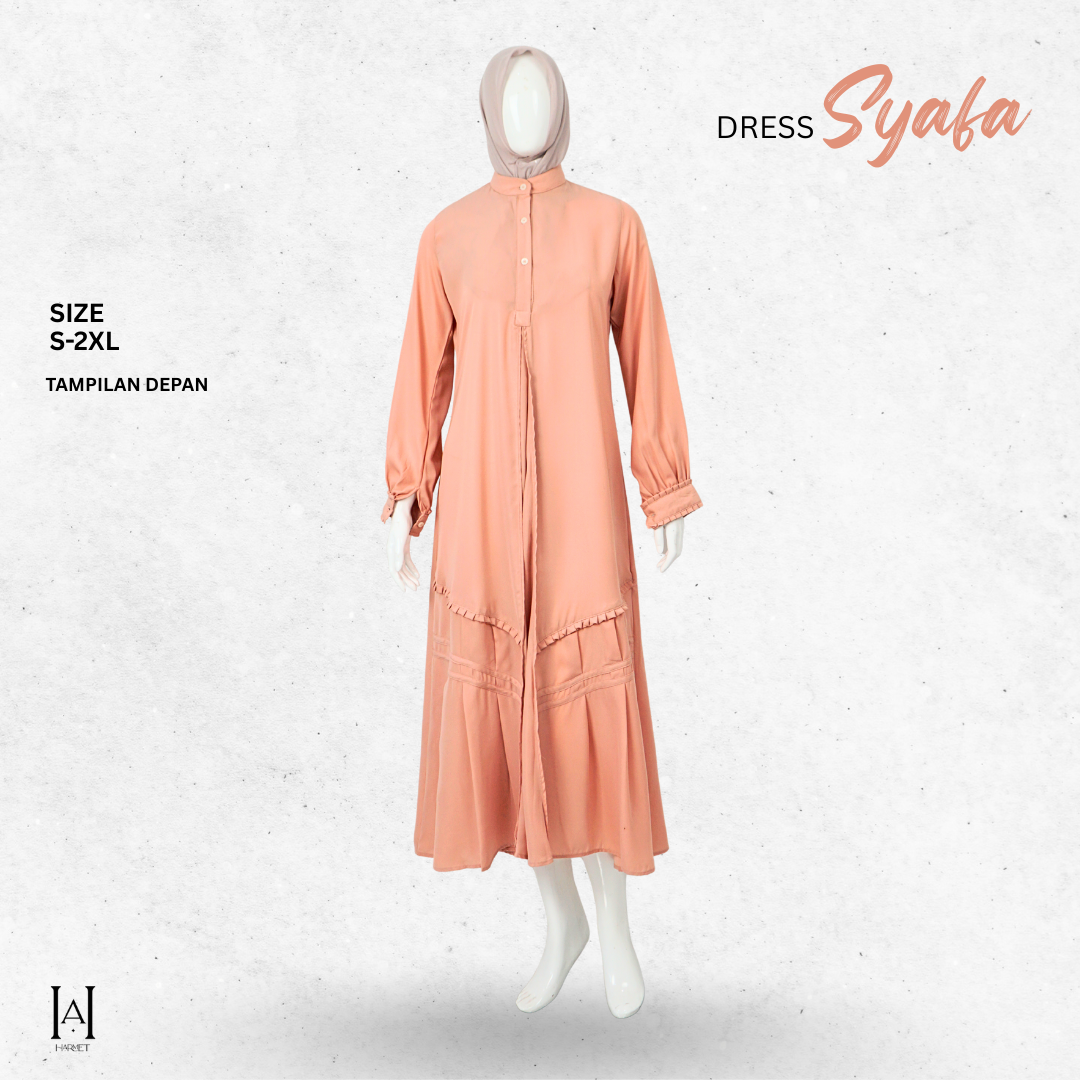 Gamis Dress Syafa Muslim Butik Premium Wolfish Premium
