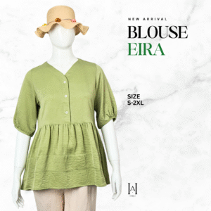Blouse Eira Atasan Wanita Lengan Pendek Balon Soft Dailywear