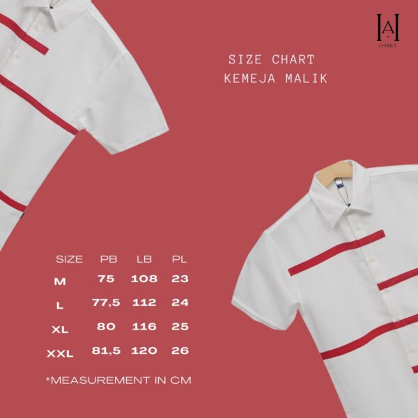 Harmet Kemeja Malik Merah Putih Limited Edition Fit Formal - Gambar 2