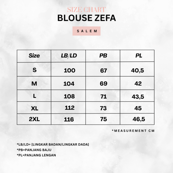 Blouse Katun Texture Zefa Stylish Soft Modest Salem Edition - Gambar 5