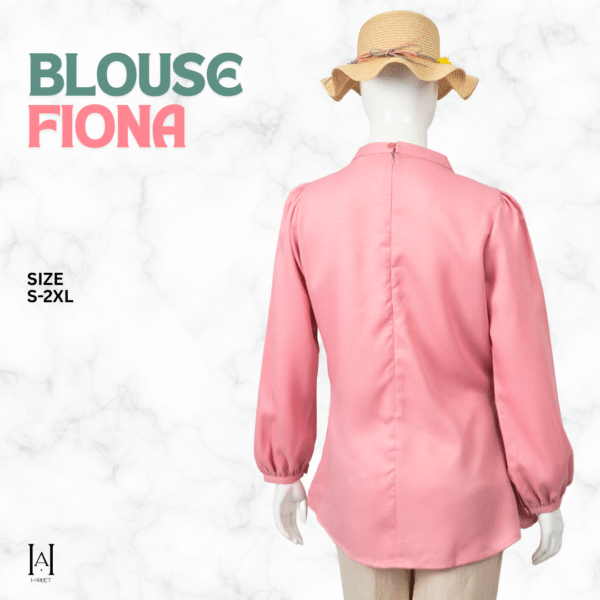 Blouse Wanita Model Unik Bahan Moscrepe Premium Tangan Balon Fiona - Gambar 2