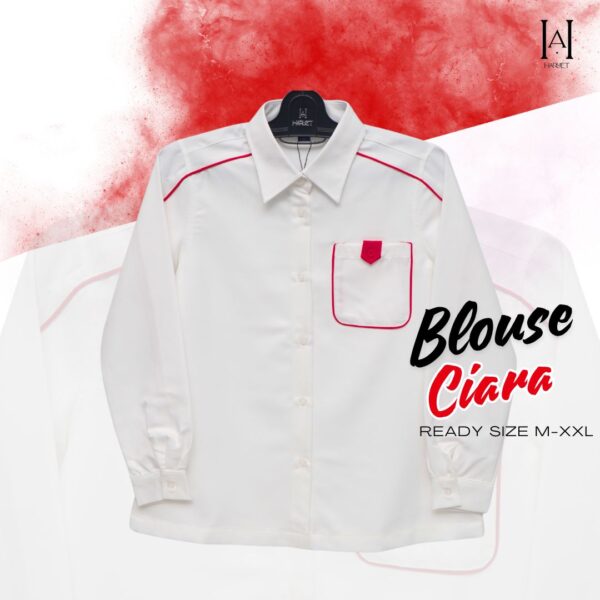 Blouse Merah Putih Agustusan HARMET MERDEKA Ciara Lengan Panjang