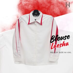 Blouse Merah Putih Agustusan Atasan Wanita Premium HARMET MERDEKA Laesha Lengan Panjang