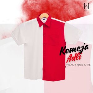 Kemeja Adli Merah Putih Limited Edition Fit Formal