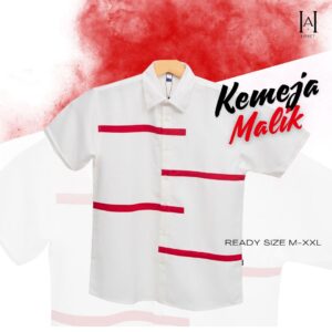 Harmet Kemeja Malik Merah Putih Limited Edition Fit Formal