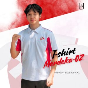 KAOS MERAH PUTIH AGUSTUSAN PREMIUM HARMET MERDEKA 02 LENGAN PENDEK LIMITED EDITION Katun Lembut