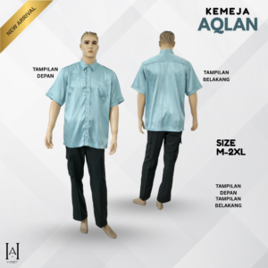 Kemeja Pria Aqlan Motif Salur Couple Elegan Mewah casual