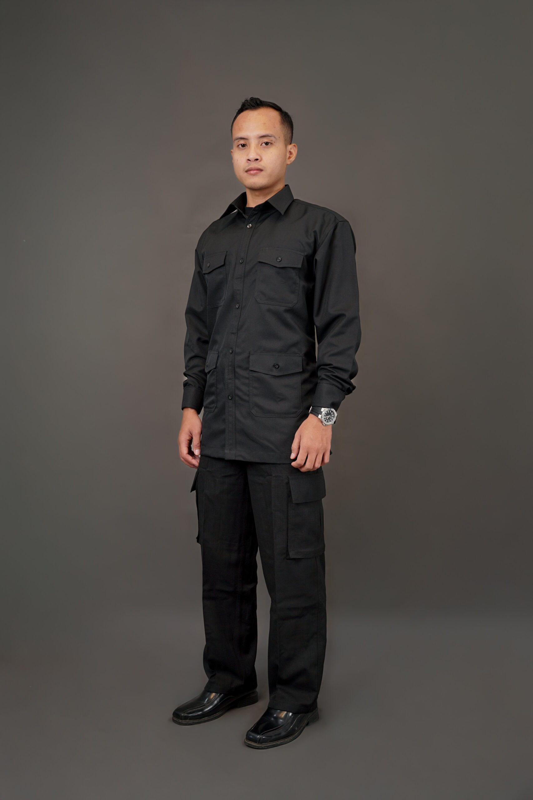 TRIQULS Black Raven Tactical Shirt Gaya Urban & Tactical - Gambar 2