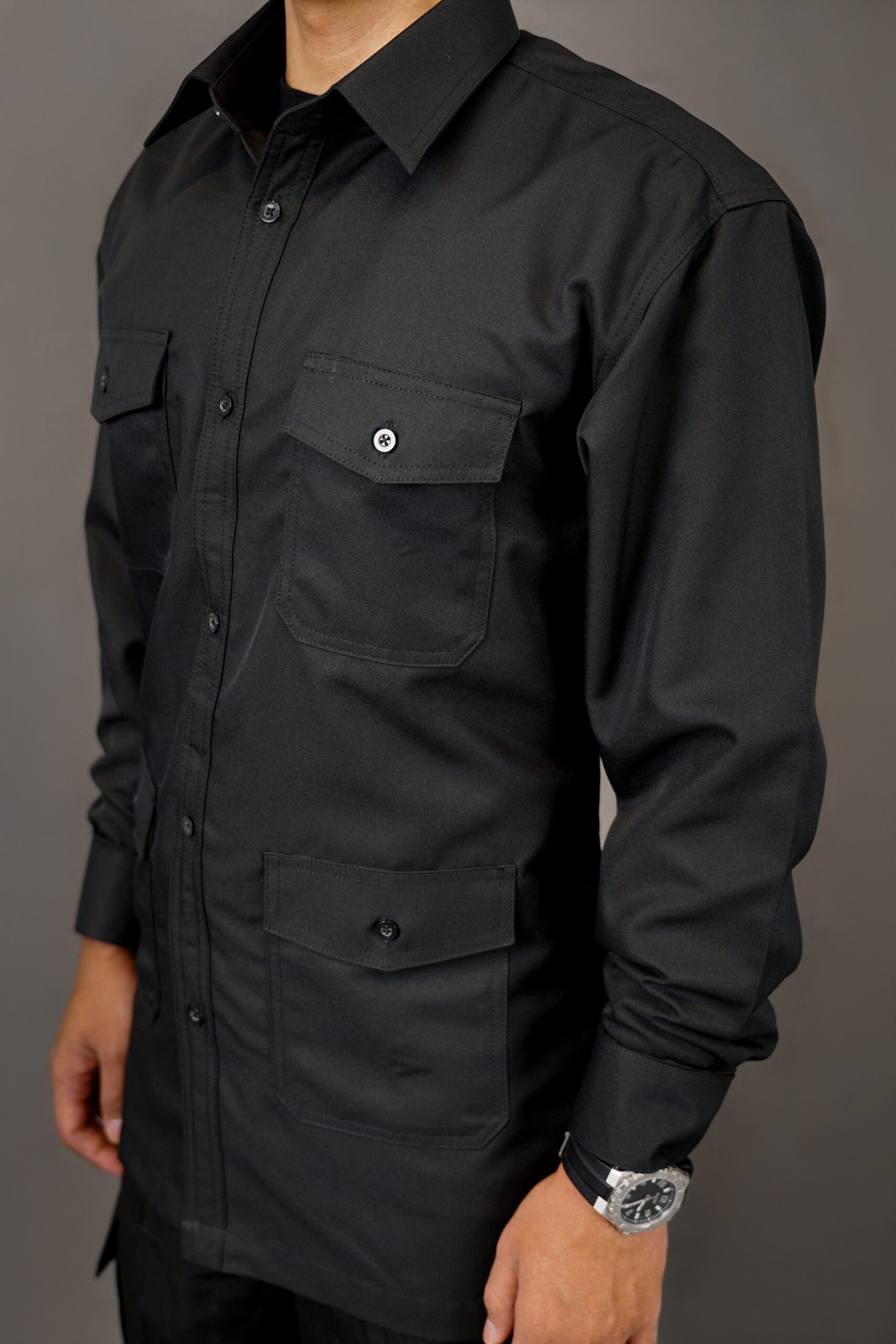 TRIQULS Black Raven Tactical Shirt Gaya Urban & Tactical - Gambar 3